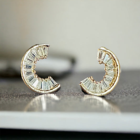 Semi Circle Stud earrings