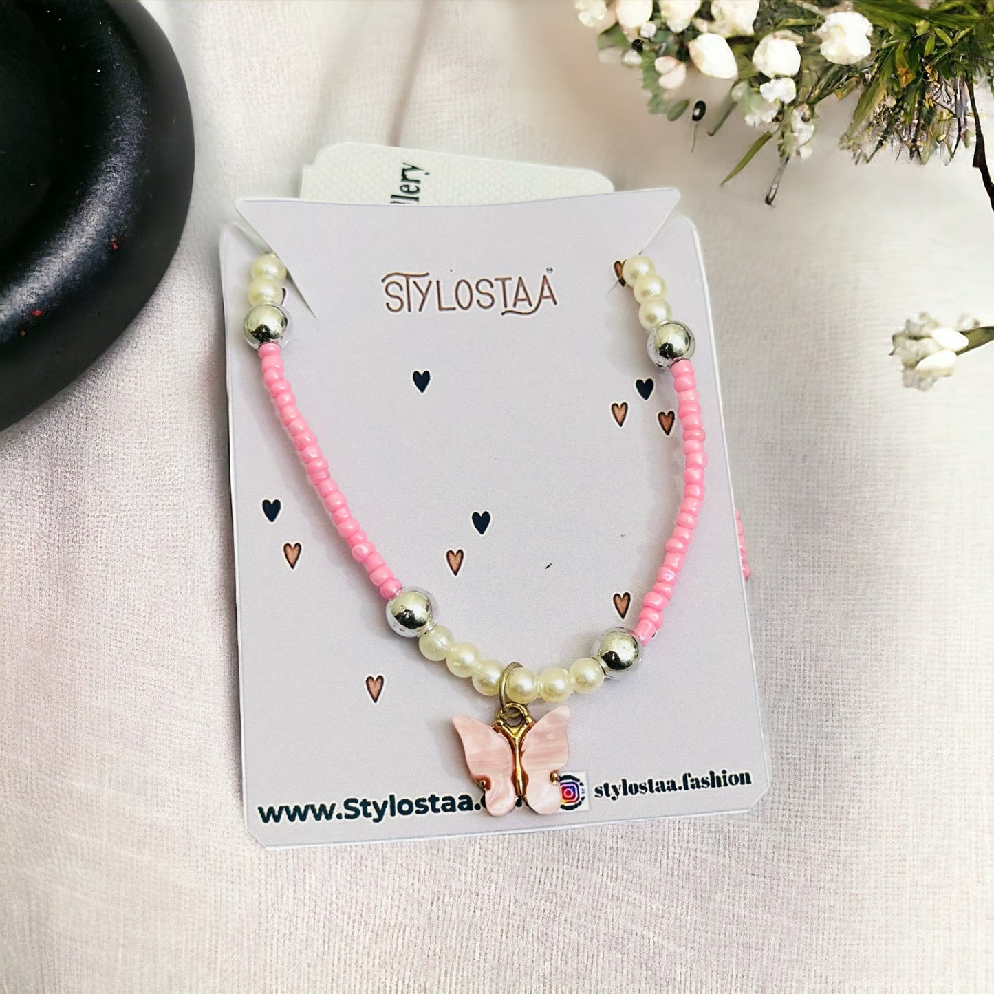 Pink Beaded Necklace – Elegant & Stylish Jewelry for Women