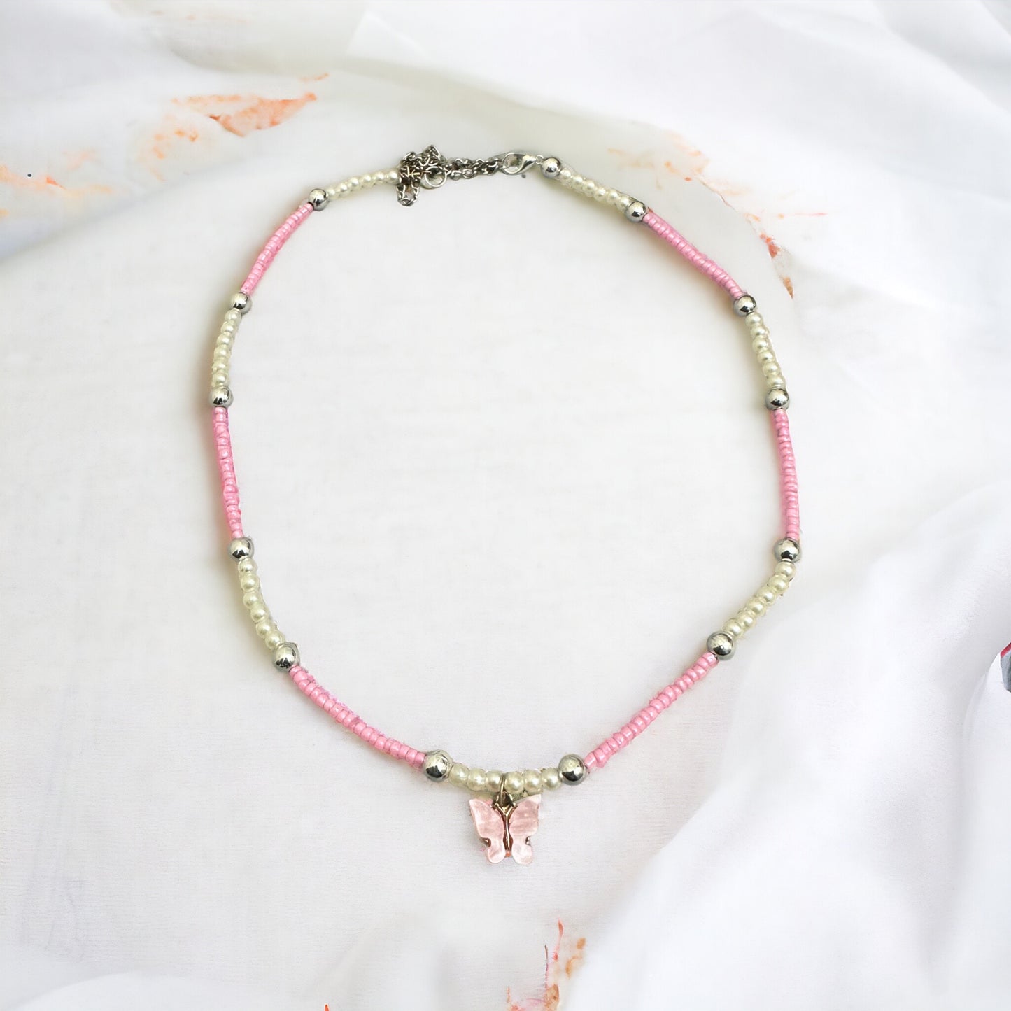 Pink Beaded Necklace – Elegant & Stylish Jewelry for Women